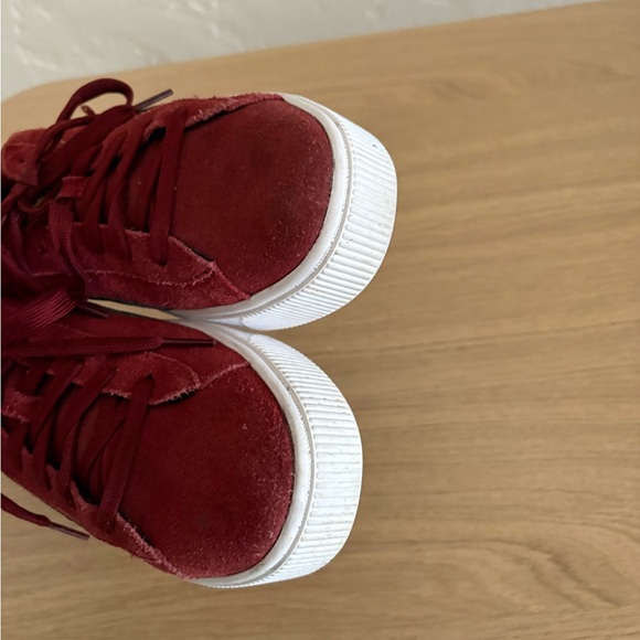 Puma Vikky Stacked SD Platform Sneakers Red Fired Brick Suede Size 8.5 - Picture 8 of 16
